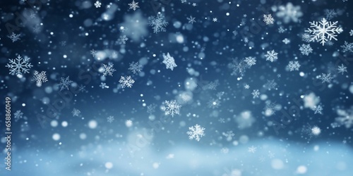 christmas snowy winter snowflakes falling background cinematic