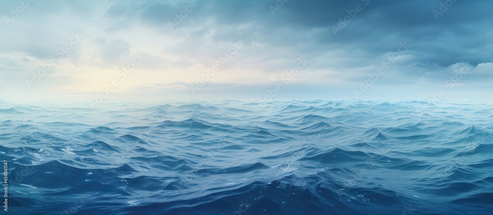 Ocean Serenity After Turmoil With copyspace for text