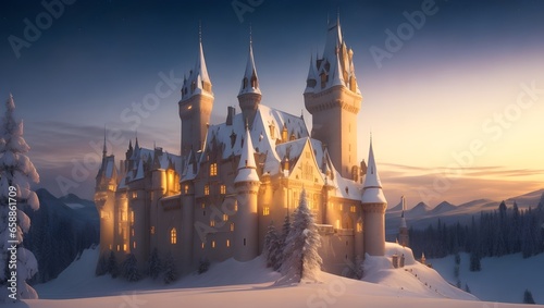 Architectural Elegance The Masterpiece Castle in Winter