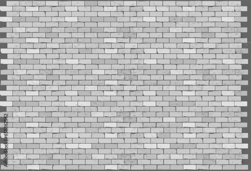 white and grey incomplete bricks wall