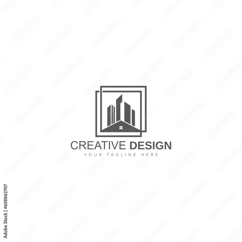 custom homes logo design concept with simple, minimalist and modern styles.