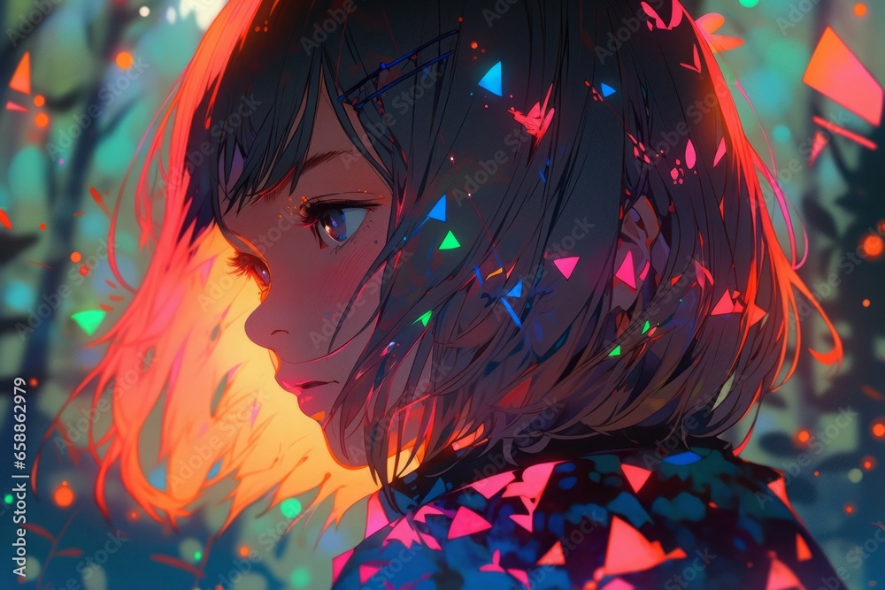 Naklejka premium 呆然とする女性,Generative AI AI画像