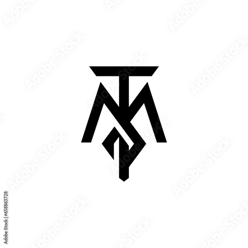 Alphabet letters Initials Monogram logo TM, TM INITIAL, TM letter