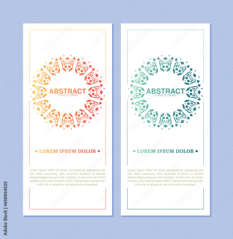 colorful ornament circle greeting card