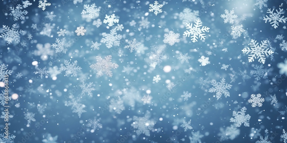 christmas snowy winter snowflakes falling background cinematic