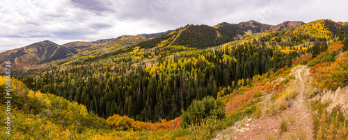 Beautiful Utah mountains in fall