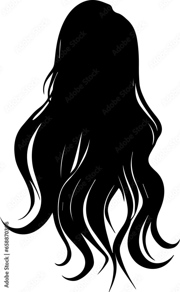 Girl Long Hair Vector