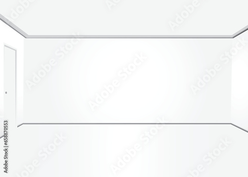 Blank space wall indoor empty room for background. Light and shadow isolated vector illustration