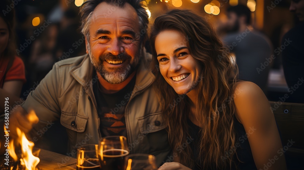 Joyful Moments: A couple's laughter echoing the essence of shared happiness.