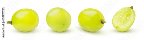 green grapes on white photo
