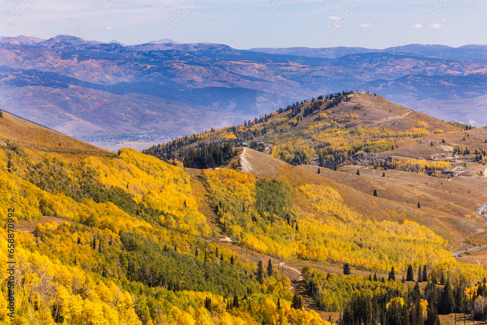 Beautiful Utah mountains in fall