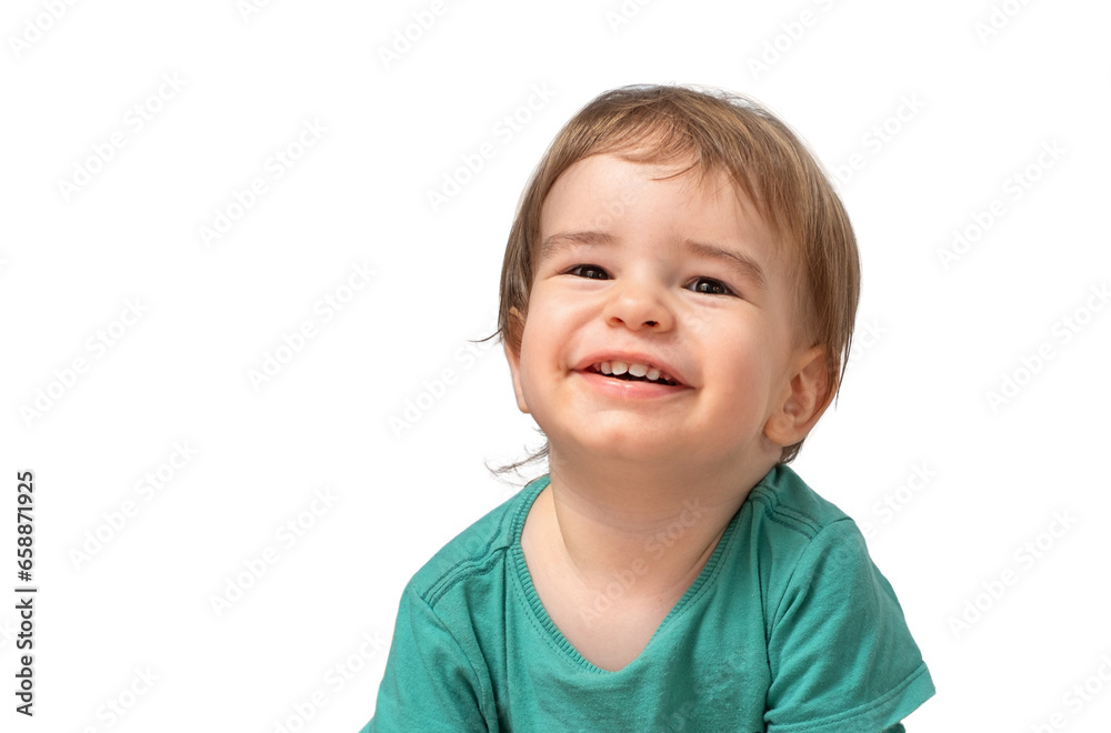 Portrait of a cute cheerful child looking at the camera close isolate Portrait of a cute cheerful child looking at the camera close isolate