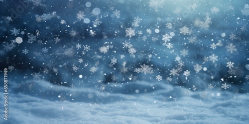 christmas snowy winter snowflakes falling background cinematic