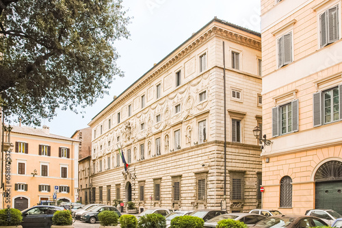 Canvas Print External facade of the Spada palace, Rome