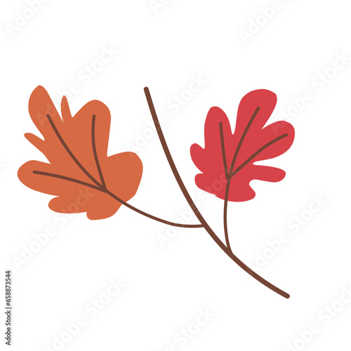 Red and Brown Autumn Leave Design 