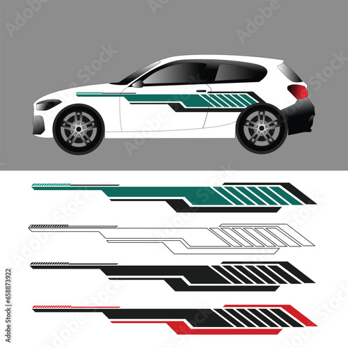 car wrap sticker design vector.