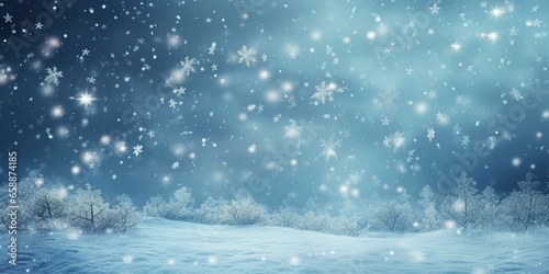 christmas snowy winter snowflakes falling background cinematic photo