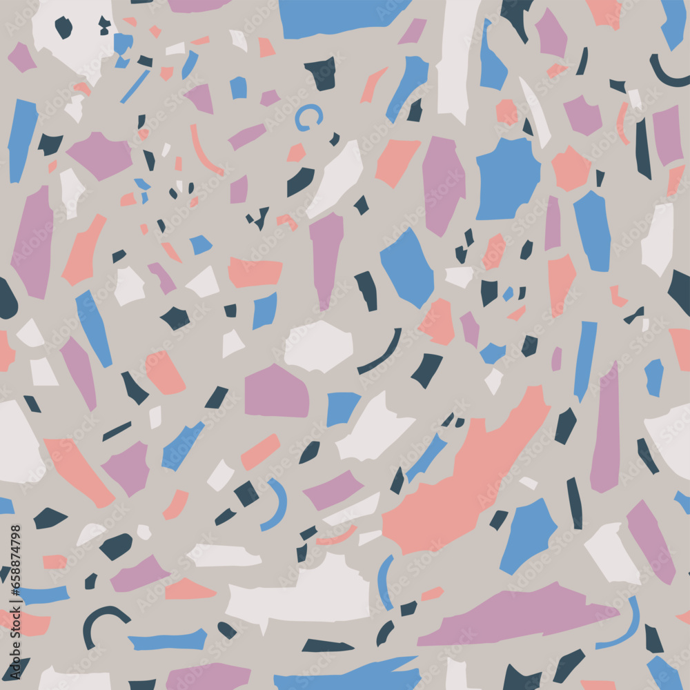 Vector terrazzo illustration seamless repeat pattern digital artwork Vector terrazzo illustration seamless repeat pattern digital artwork