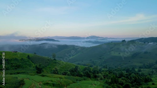 Terraced Rice Field in Chiangmai, Thailand Pa Pong Piang, Chang Khoeng, Mae Chaem District photo