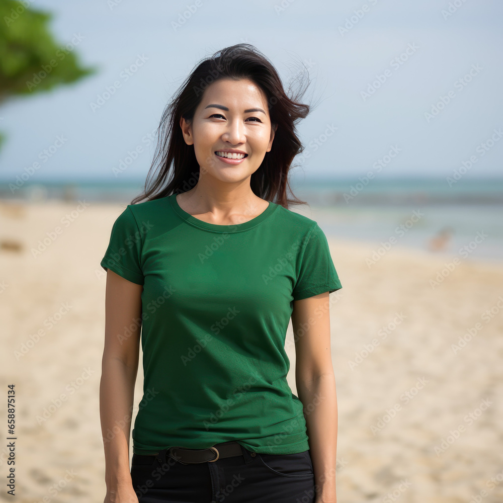 T-shirt Mockup with Model , Generative AI