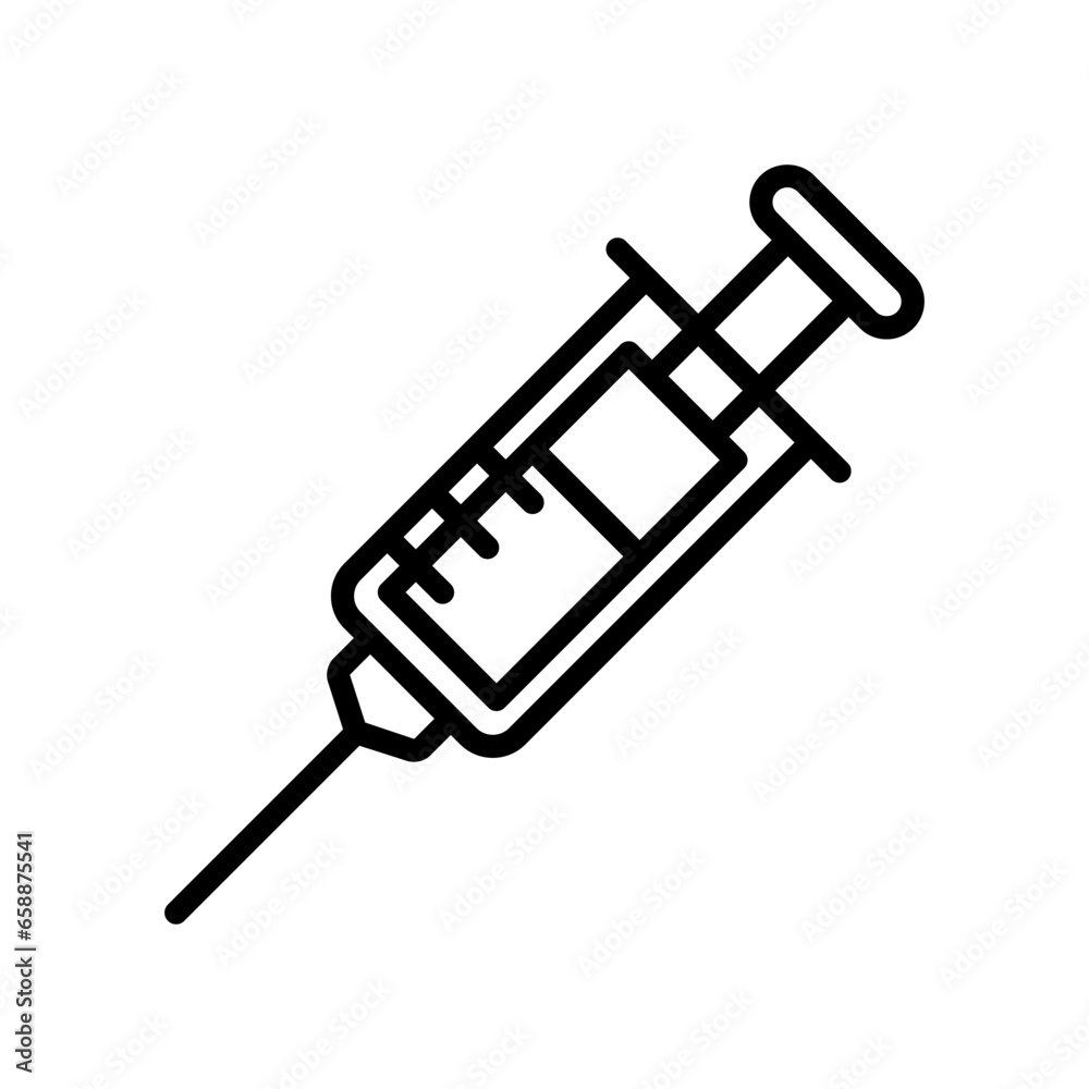 Medical vaccine syringe vector icon Medical vaccine syringe vector icon
