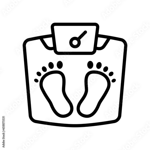 Diet weighing scale vector icon