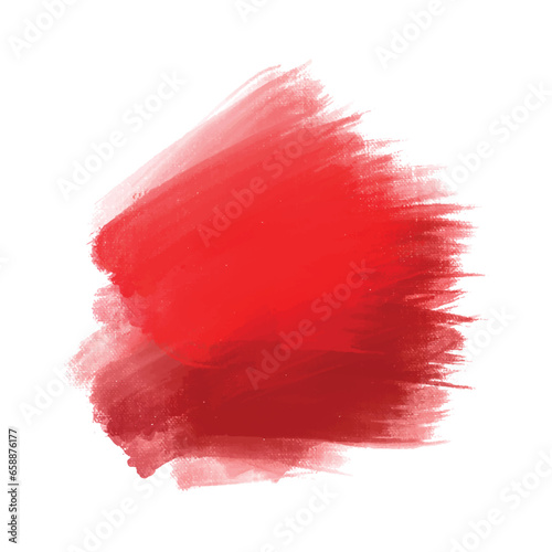 Abstract red watercolor brush stroke design