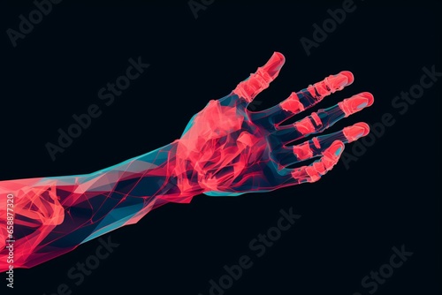 Poster design for arthritis with skeleton and bones for arm