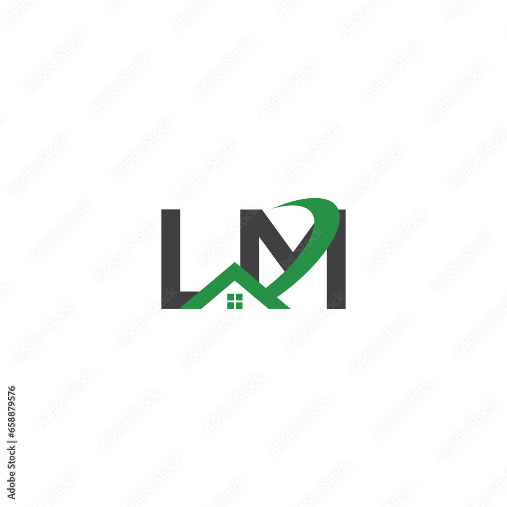 LM real estate logo. LM letter logo. LM real estate icon. LM Real