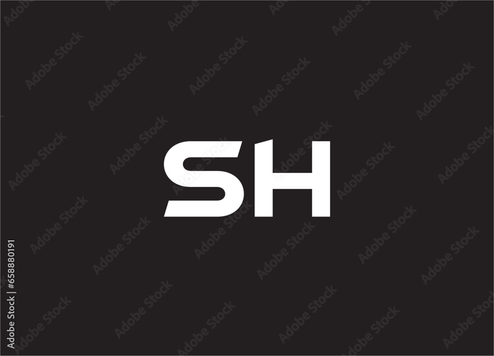 sh letter logo and monogram design sh letter logo and monogram design