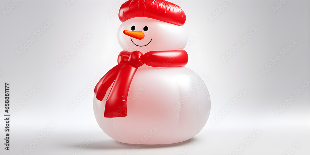 inflatable snowman on white background inflatable snowman on white background