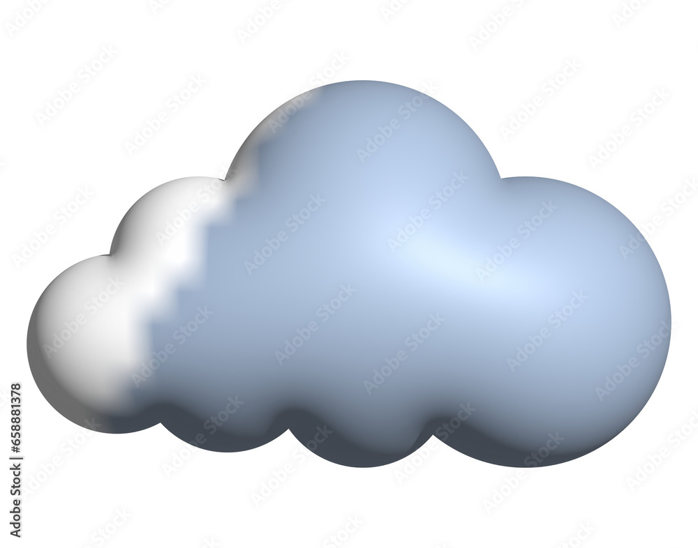 Cloudy weather icon 3d neture blue design for element Cloudy weather icon 3d neture blue design for element