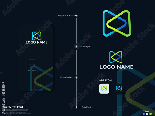 M logo design. Music M. Business. M letter. Script. Font. Colorful design. Premium. Finance. Lettering design. Creative. Abstract