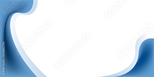 Blue gradient wave modern background with white space for text and message. template design	