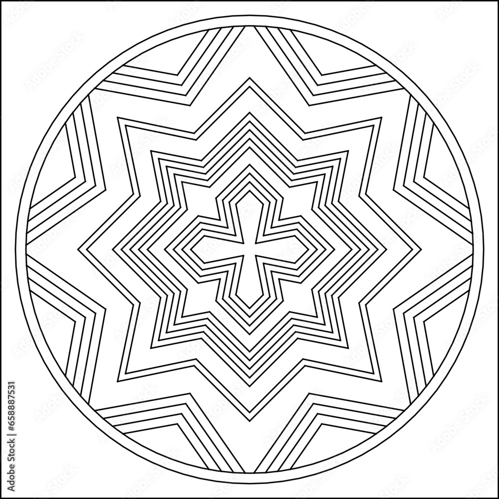 Easy Coloring Pages for Adults Coloring Page of geometric abstract