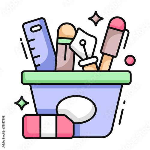        A premium download vector of stationery holder 