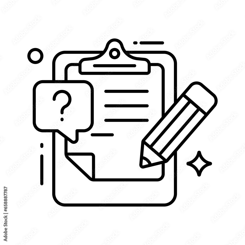 Modern design icon of test sheet Modern design icon of test sheet