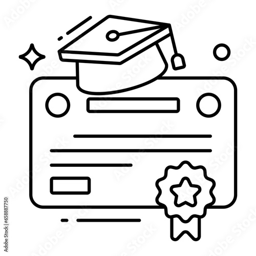 Trendy design icon of degree