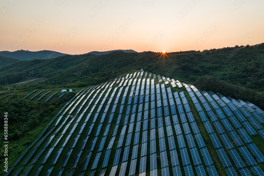 solar power station on mountain solar power station on mountain