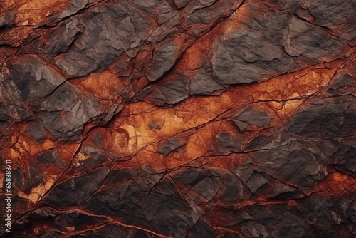 Close-up of red-colored wood texture generative ai