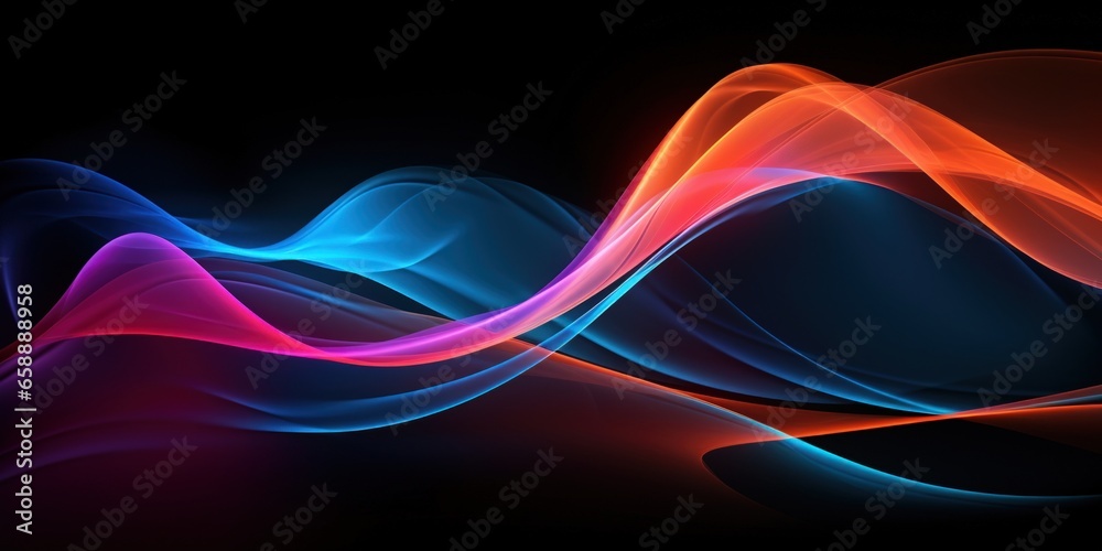 Fototapeta premium a colorful waves of light