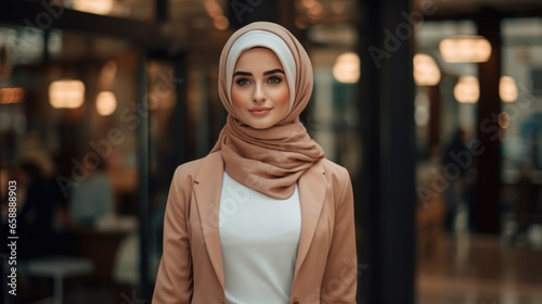 a woman wearing a head scarf