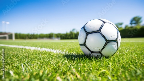 a football ball on grass