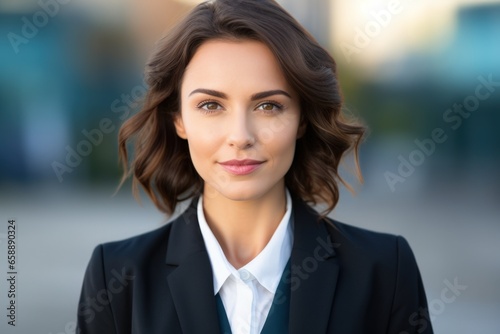 a woman in a suit