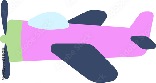 Airplane kid illustration