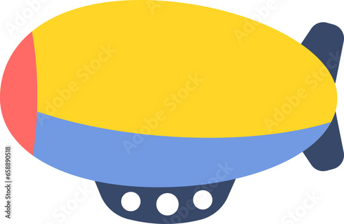 Blimp kid illustration
