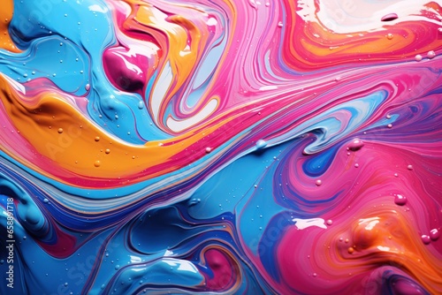 a colorful paint swirls