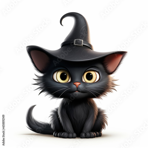 Whimsical Halloween Cat Character - Vector Illustration  generated by IA