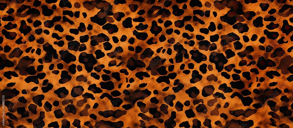 Combination of wild cat skin patterns seamless mix of tiger jaguar and leopard prints