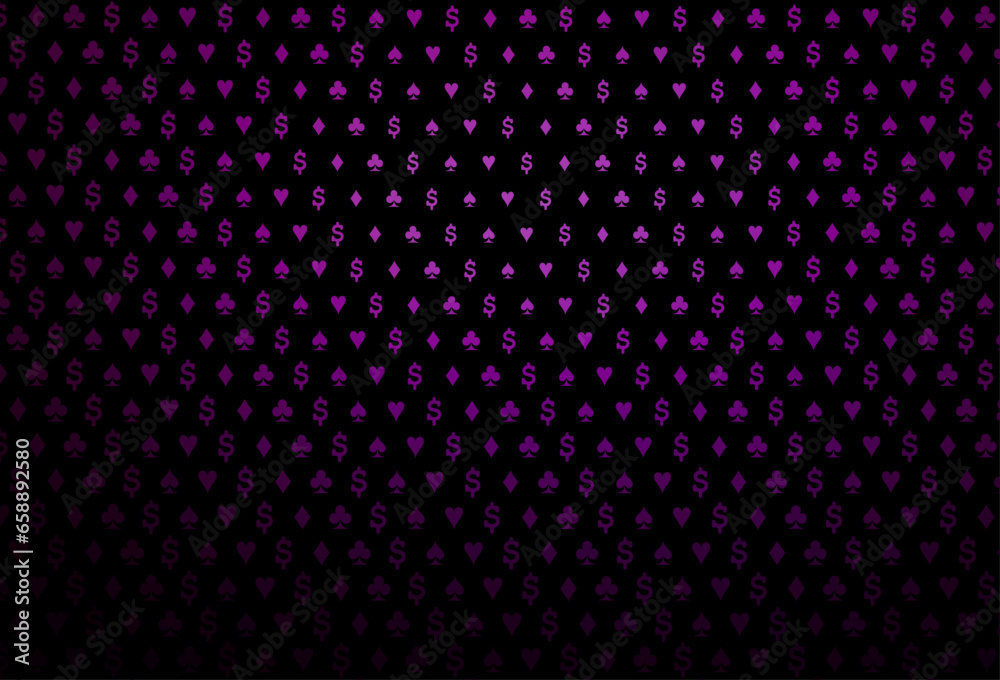 Dark purple vector layout with elements of cards.